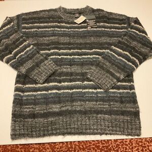 Geoffrey Beene Britboy Grandad Sweater. Arctic hombre. Wool blend Size Large.